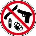 Verbotsschild: keine Waffen